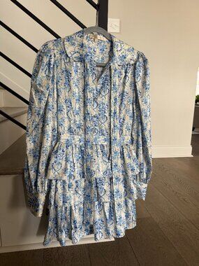 LOVESHACKFANCY Daly Dress in Frosted Shores - size 2